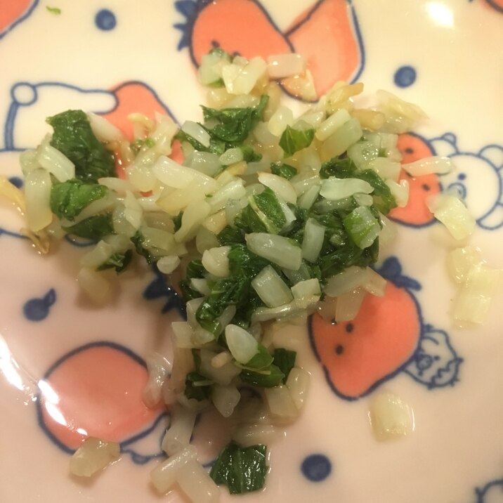 【離乳食】もやしと水菜の和え物